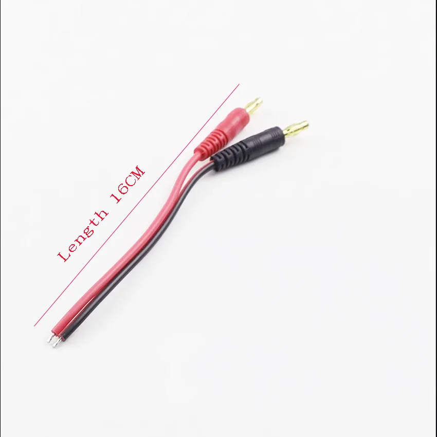 1pcs Battery Charger Cable 4.0mm Banana Male Connector To XT90/ XT60/ XT30/ T Plug 18AWG Silicone Cable 17CM For RC Lipo Battery