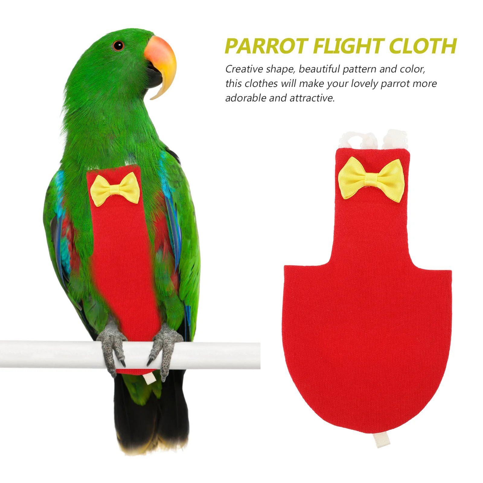 

Bird Diaper Flight Parrot Liner Premium Cotton Elastic Buckle Adjustable Soft Reusable Bow Accent Protective Parakeet Pigeon