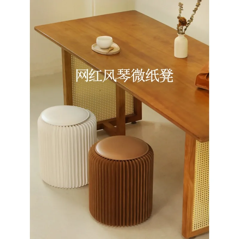 Stool Paper Stool Organ Makeup Makeup Portable and Foldable Low Book  Replacement  Folding Chair