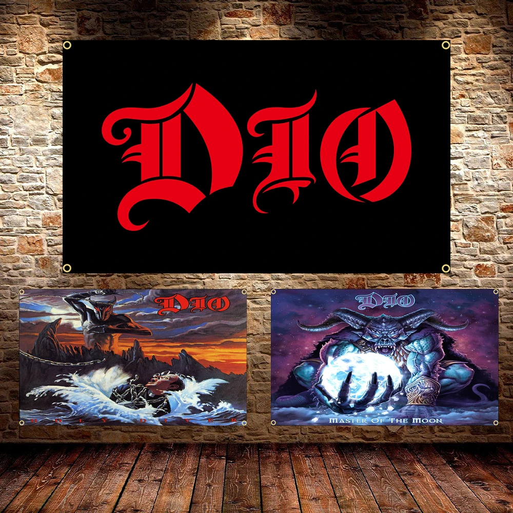 DIOs American Heavy Metal Rock Band Flag 60x90cm 90x150cm Polyester Printed Wallpaper Banner for Decor Outdoor Home Tapestry