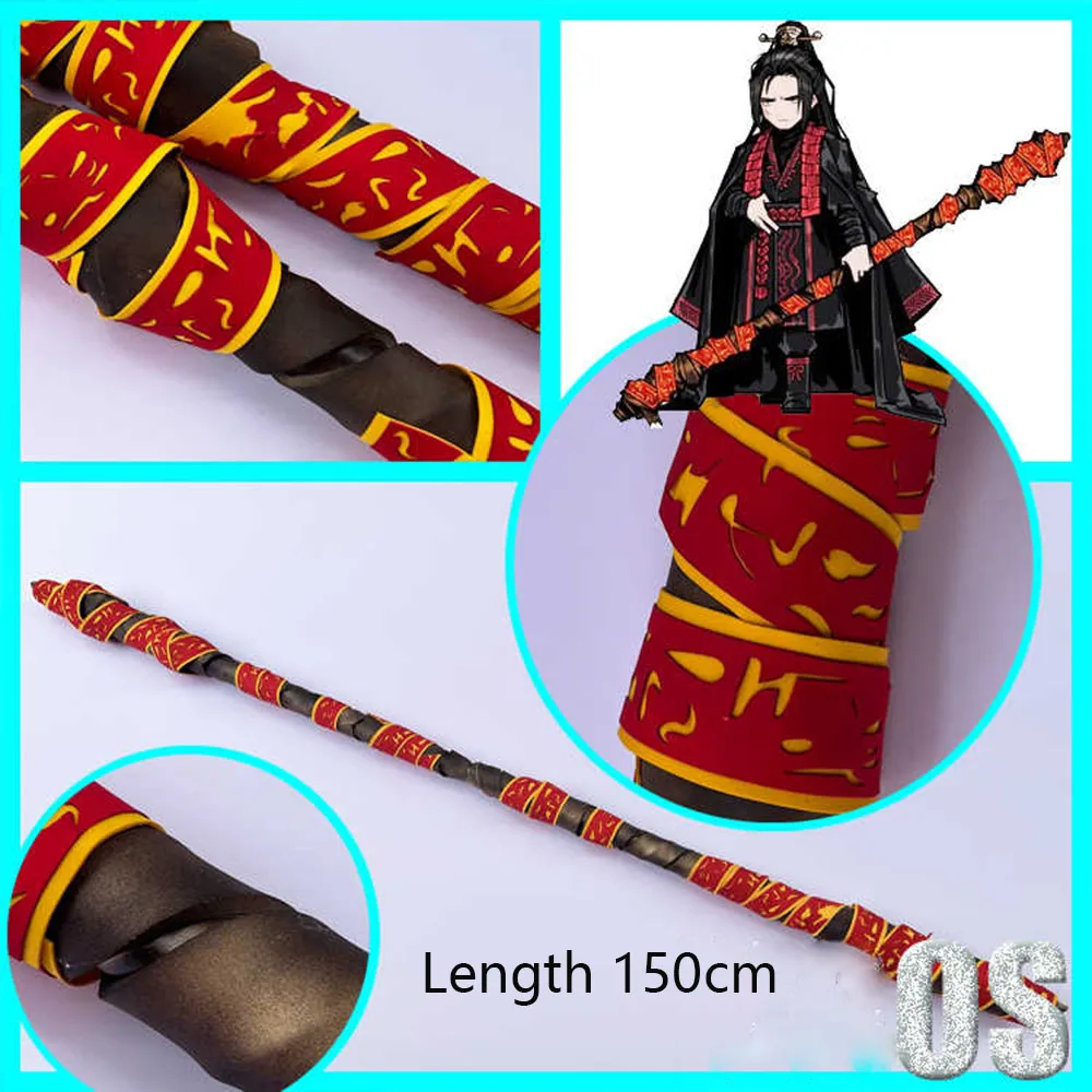 Jia Qiu Staff Long Stick Prop juego Limbus Company armas de Cosplay para Halloween Navidad accesorios de fiesta de lujo