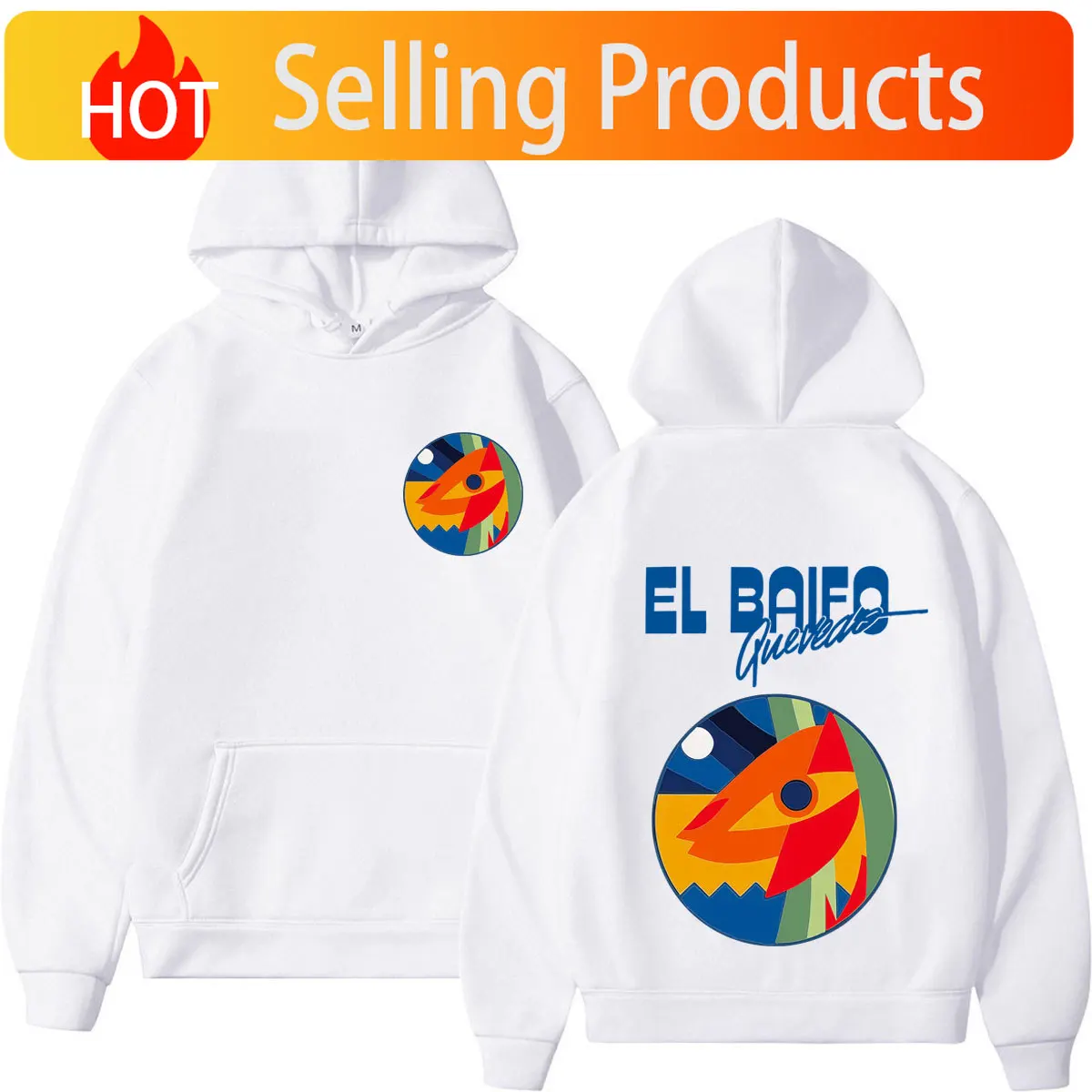 QUEVEDO EL BAIFO Album 2026 Tour Graphics Hoodie Men Women Fashion Pullover Long Sleeves Casual Oversized Sweatshirt Fan Gifts