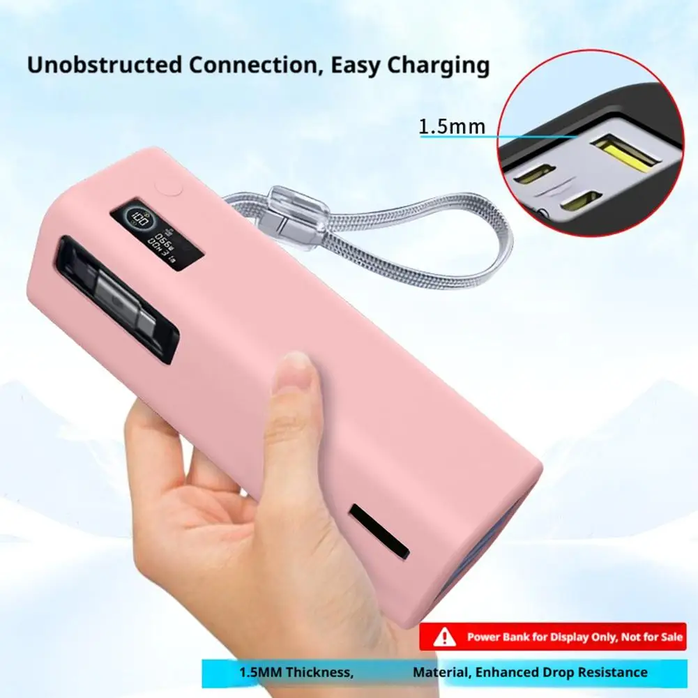 

Silicone Case For Baseus 25000mAh Mobile Power Bank Charger Anti-Scratch 360° Protective Cover Shell Carrying Travel Case