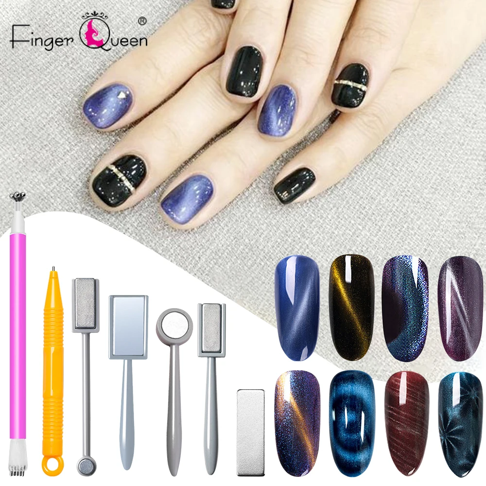 Uv Gel Polish Lak Nagels Kunst Decoratie Sterke Kat Magnetische Stok Franse Multifunctionele Magneet Pen Schilderij Gel Manicure Tool