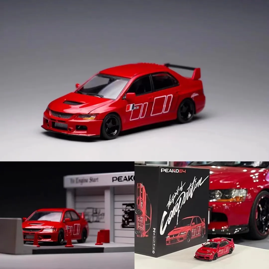 YES co branded PEAKO 1/64 EVO9 Modified Variables simulation car model