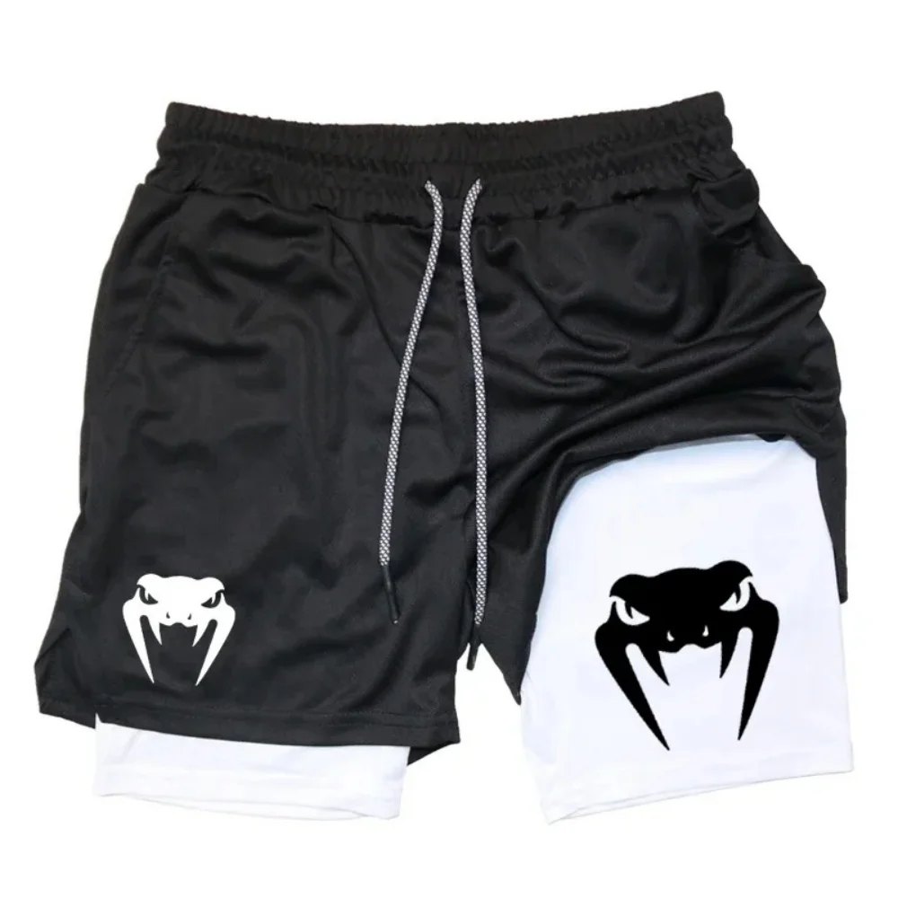 2026 Herren 2-in-1 Laufshorts Hochwertige Elastische Doppelschicht-Shorts Atmungsaktive Leichte Trainingsshorts