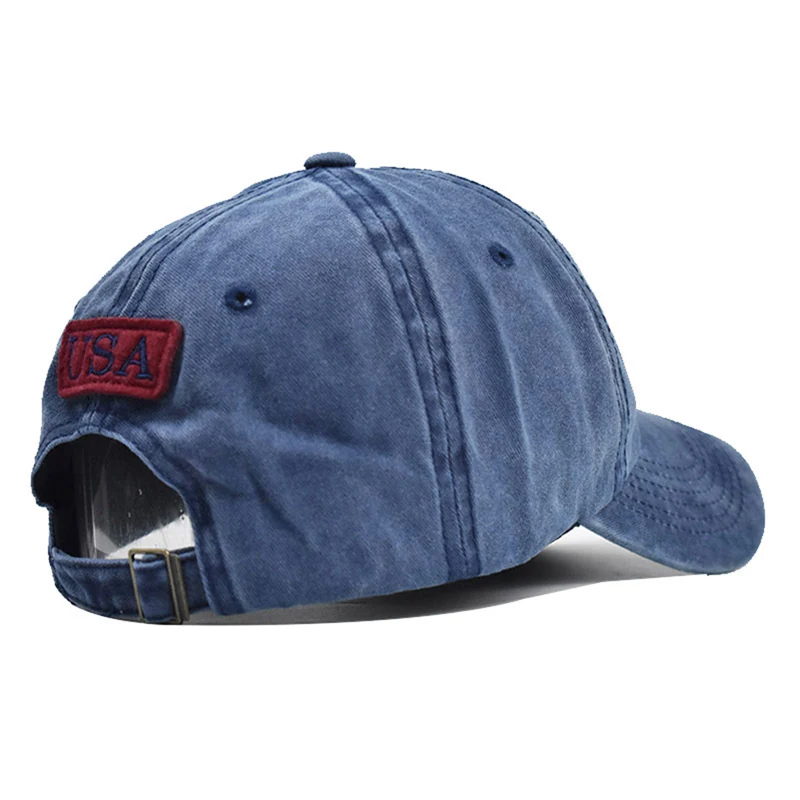 New Arrival Men Women Baseball Cap Cotton American USA Embroidery Snapback Washed Outdoor Sports Sun Dad Hats Gorras EP0434