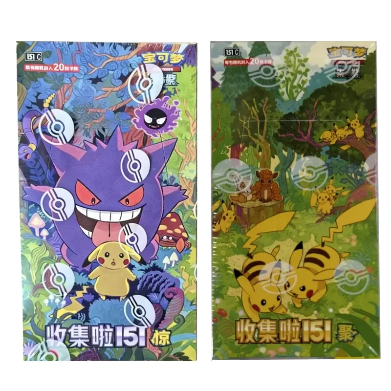 

Pokemon Original 151 Series Vol.3 Ptcg Collectible Cards Fat Box Animation Trading Card Pack Hobby Collection Game Gift Ornament