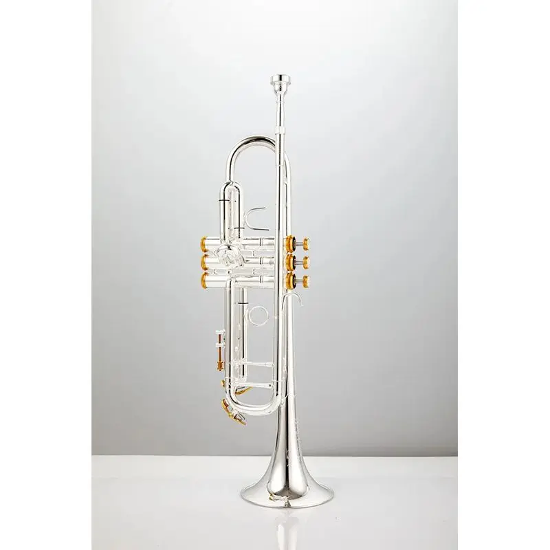 American  Trumpet TR190S Silver Plated Horn Brass Tube Trumpet Instrument Brass Manufacturing