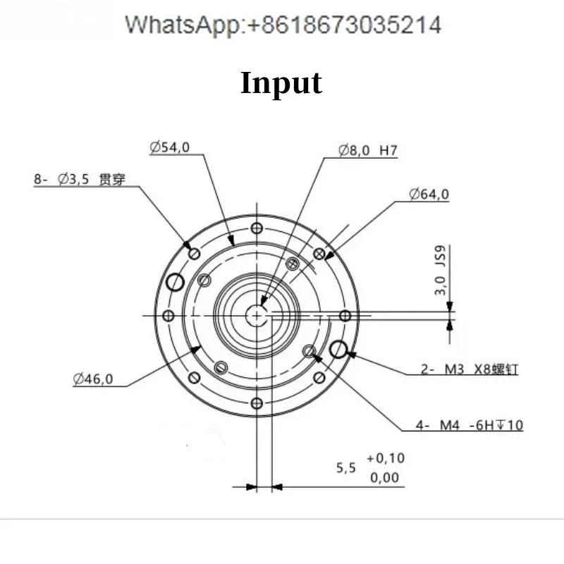 FA14-100 Small Reducer Servo Motor Planetary Reducer 6 Robotic Arm Joint Can Be Used With 40 Servo Motors