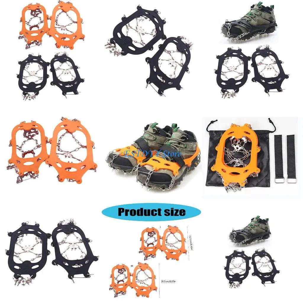 

G6DE Crampons for Mountaineering Outdoor 24 Teeth Ice Climbing Crampons Ice Crampons