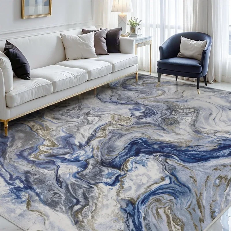 

5x7 Area Rugs for Living Room, Modern Abstract Rug for Bedroom, Contemporary Machine Washable Rug, Large Stain Resistant