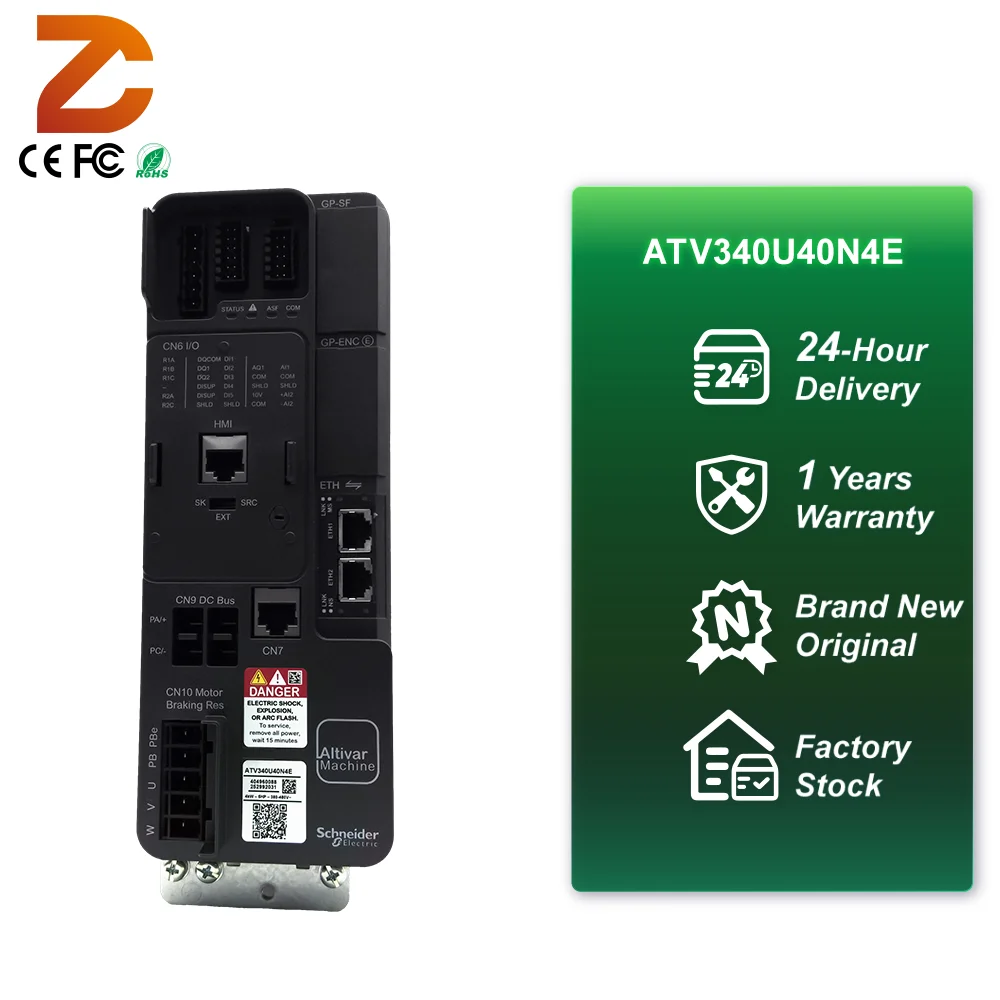 100% Original New Altivar 340 4kW 380V 3PH VFD ATV340U40N4E Inverter AC Drive for Industrial Automation System