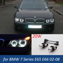 White canbus 20W Super Bright for BMW 7 series E65 E66 E67 E68 01-08 730i 735i 740i 745i 750i 760 Angel Eyes Marker Lights Bulbs