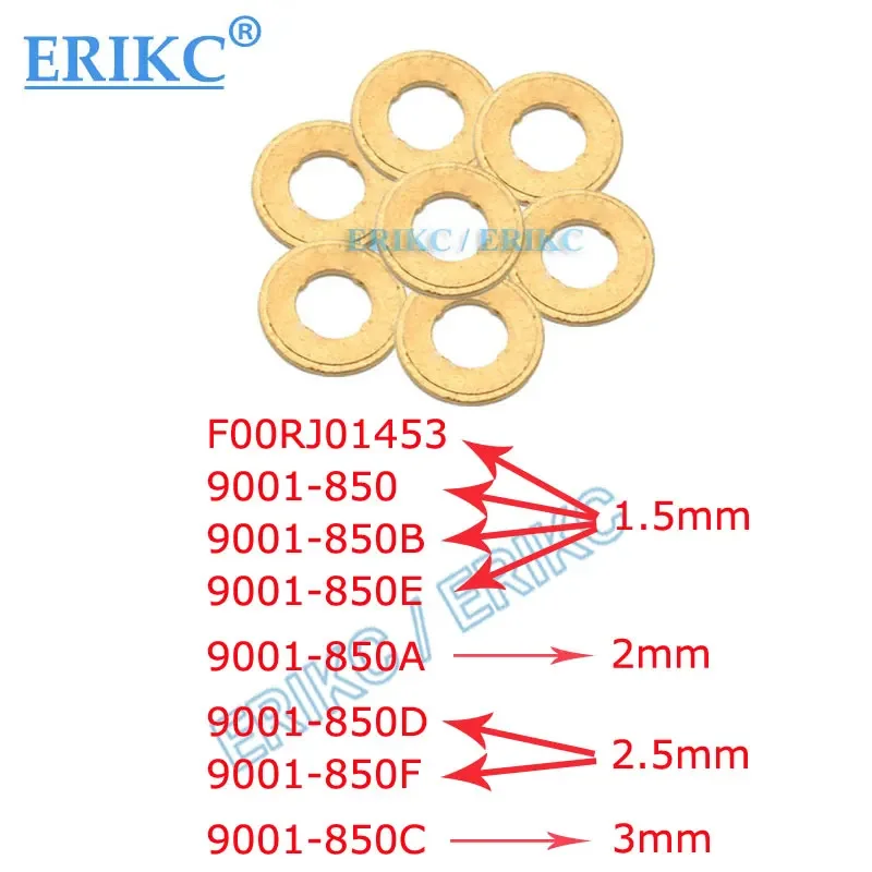 4PCS 9001-850C Injector Washer Shims Copper Rings Gasket 9001 850C 9001850C Thickness 7.1*15*3 3mm for Delphi EJBR04501D