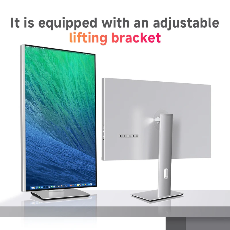 Monitor LG IPS Panel 27 inci 4K 60Hz, 100% sRGB, USB-C, kompatibel dengan Mac, untuk desain dan editing foto, bodi berbahan logam alloy aluminium.