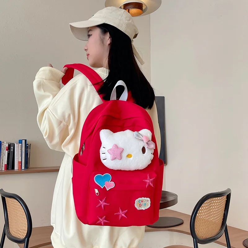 

Новый школьный портфель Sanrio Hello Kitty, милый мультяшный Легкий Повседневный вместительный рюкзак