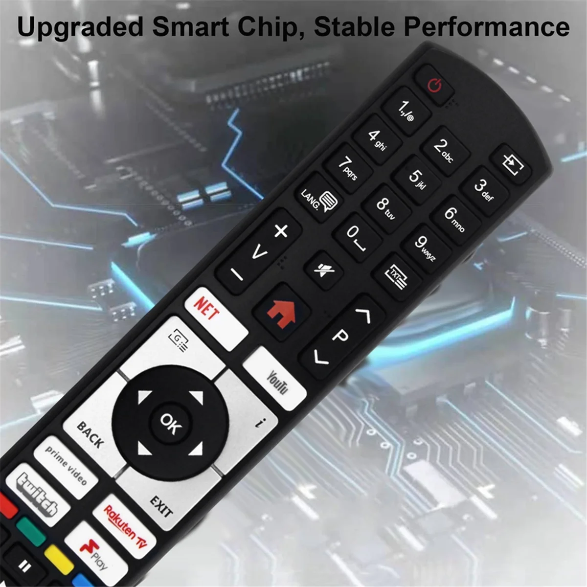 RC4519P Replace TV Remote Control for TELEFUNKEN VESTEL RC4519P Smart TV Remote Control