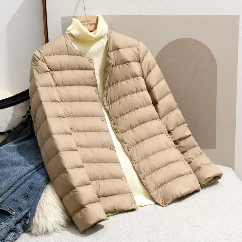 2024 New Autumn Winter Women Short Down Cotton Jacket Women Parkas Thin light Liner Warm Coat Female Casual Outwear Lady Tops