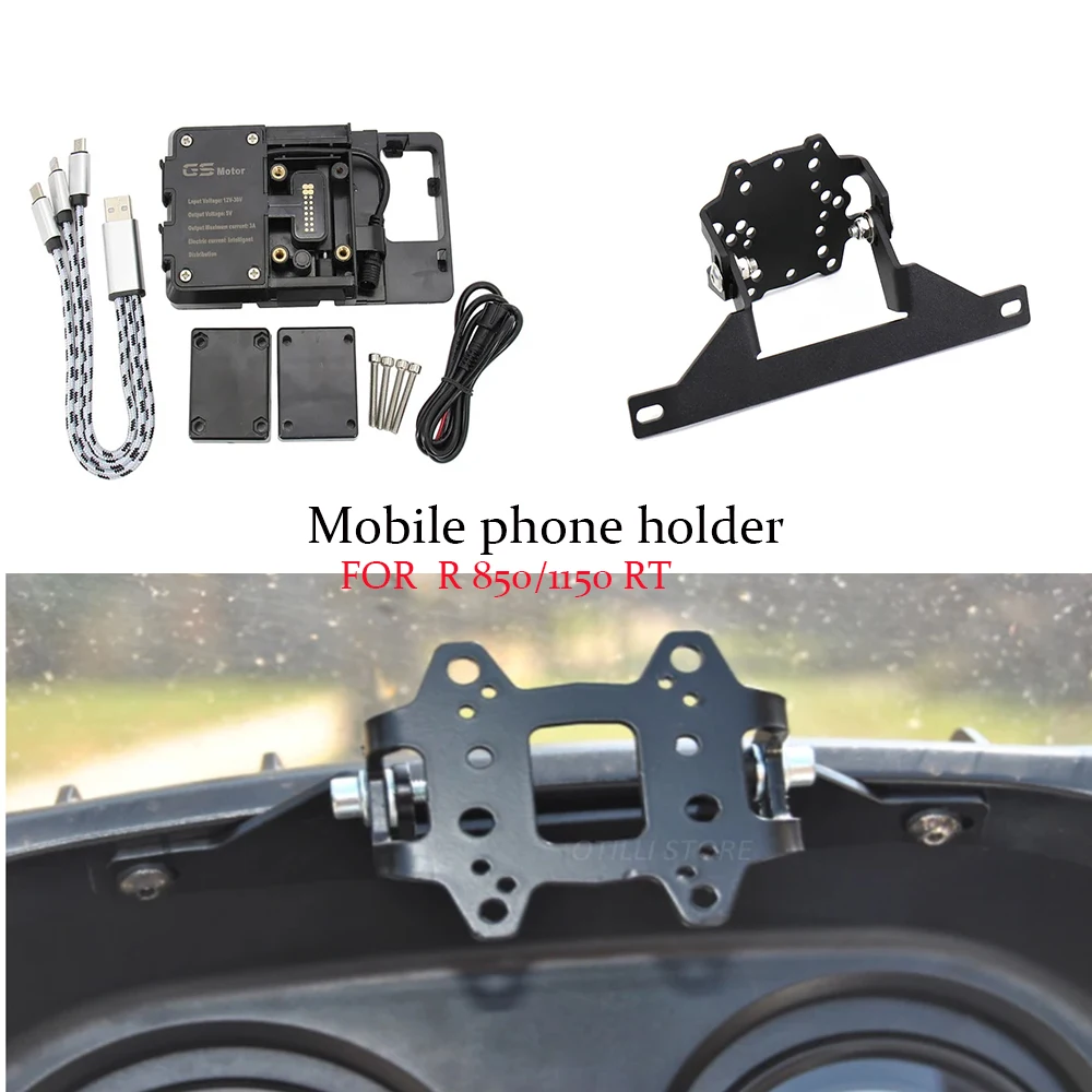 

FOR BMW R 850/1150 RT R1150RT R850RT NEW Motorcycle Phone Stand Holder GPS Bracket Phone Holder USB