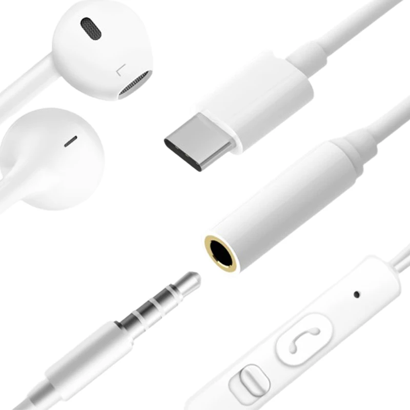 1Pc หูฟังอะแดปเตอร์สำหรับ Oneplus โทรศัพท์ Android Usb Type C ถึง3 5 Mm หูฟังแจ็คสายเคเบิลอะแดปเตอร์เสียง splitter