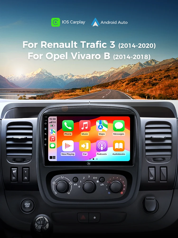 Ainavi Autoradio Voor Renault Trafic Opel Vivaro B 2014 2015 2016 2017 2018 Draadloze Carplay Android Auto Multimedia Speler - afbeelding 2