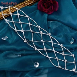 YouLaPan-diademas de boda de cristal plateado HP447, Tiara para la cabeza de la novia, joyería, accesorios para el cabello, corona nupcial para fiesta, tocado