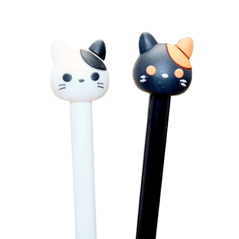 4 Pcs Lytwtw\'s Cartoon Cat Claw Paw Kawaii Cute School Supply Office Stationery Gel Pen Handles Creative sweet black cat lovely