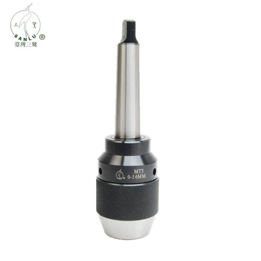 

Taiwan Sanlu integrated self-tightening drill chuck Mohs shank MT3-APU13/16 integral quenching T-screw