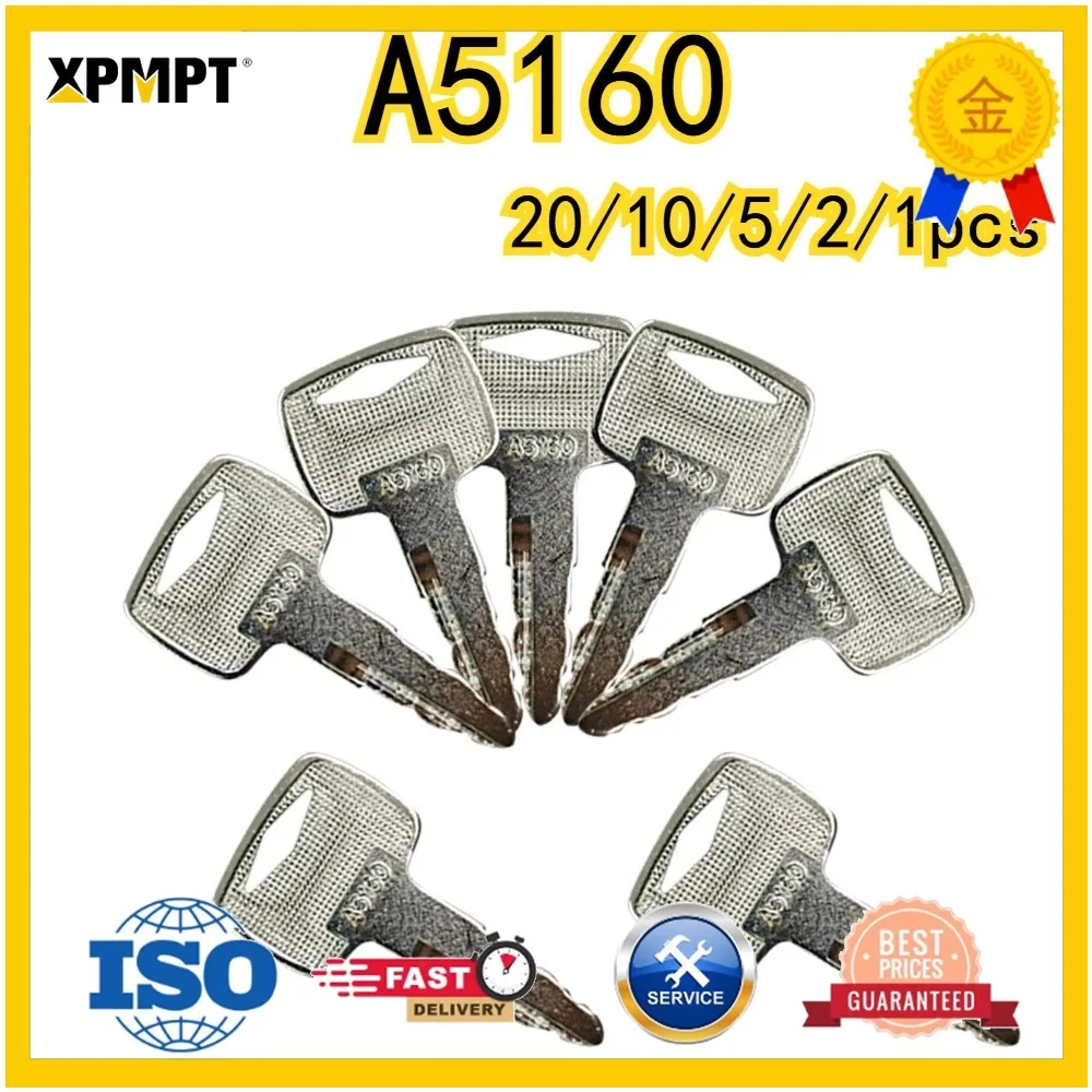 

20/10/5/2/1pcs A5160 Ignition Keys for Mitsu-bishi F G Series Forklift 91A07-01910 Lift Truck