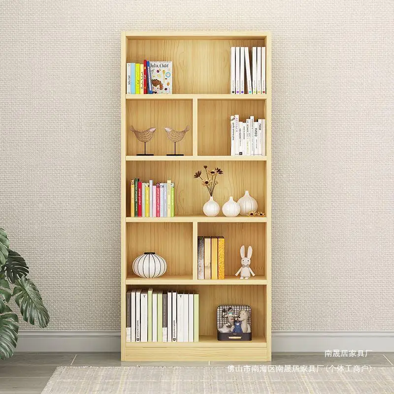 رف خزانة كتب منزلية من الأرض إلى السقف، باب الأطفال، غرفة معيشة من خشب الصنوبر، تخزين المكتبة