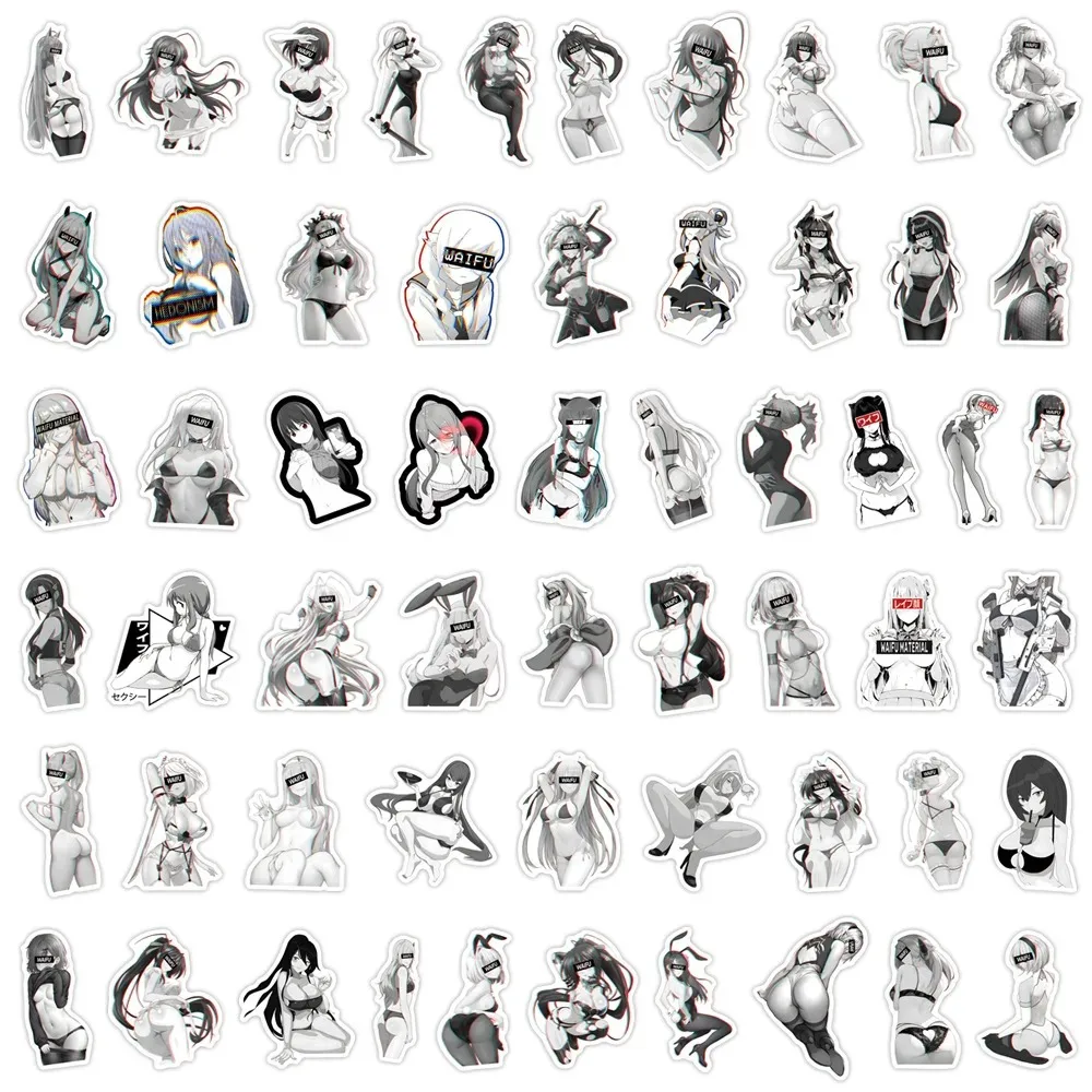 10/30/50/110PCS Sexy Hentai Waifu Cartoon Aufkleber Erwachsene Anime Aufkleber Auto Motorrad Gepäck Laptop wasserdicht Kawaii Aufkleber