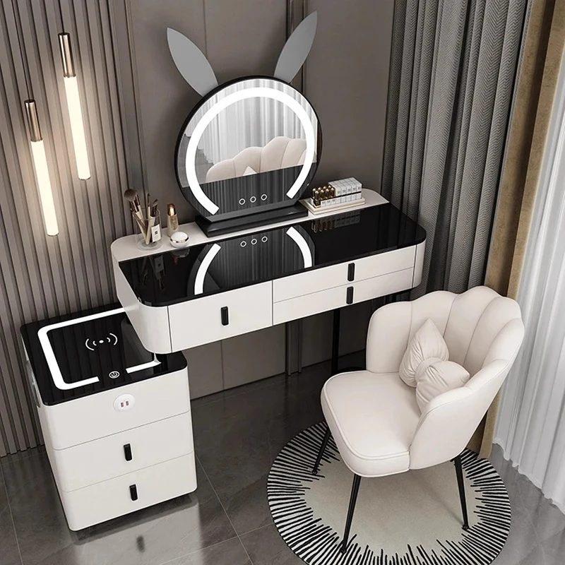 @5Drawers Storage Dressing Table Bedroom Mobile Living Room Modern Women Vanity Table Cosmetics Mesa De  Home Furniture
