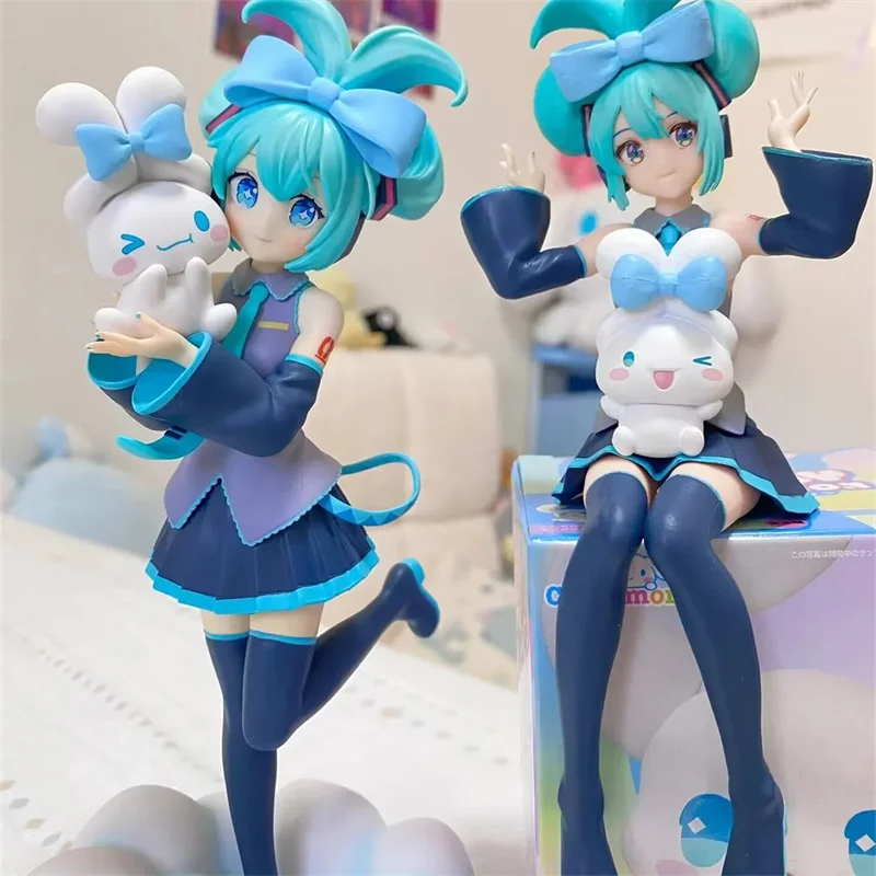 

Genuine Sega Hatsune Miku Cinnamoroll Anime Peripheral Collectible Models Garage Kit Decorative Decorations Children Kawaii Gift