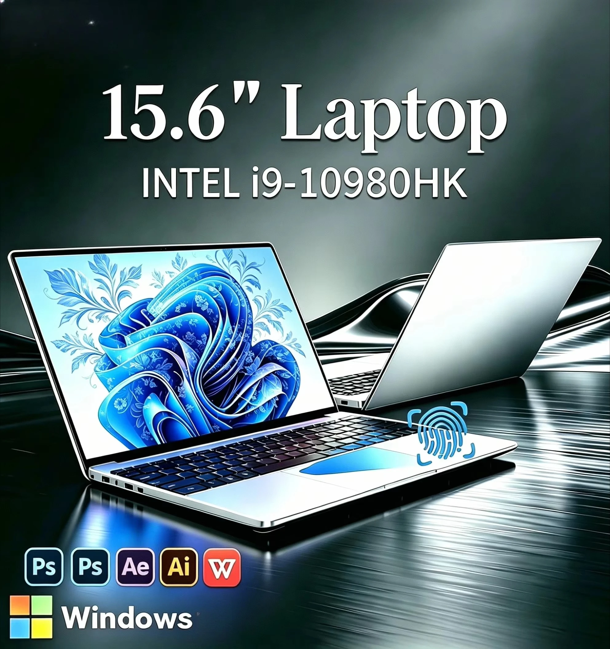 Ultra Slim 15.6 Inch Business Laptops Notebook PC Intel Core i9-10980HK  32GB RAM 2TB SSD For Office Games Computer