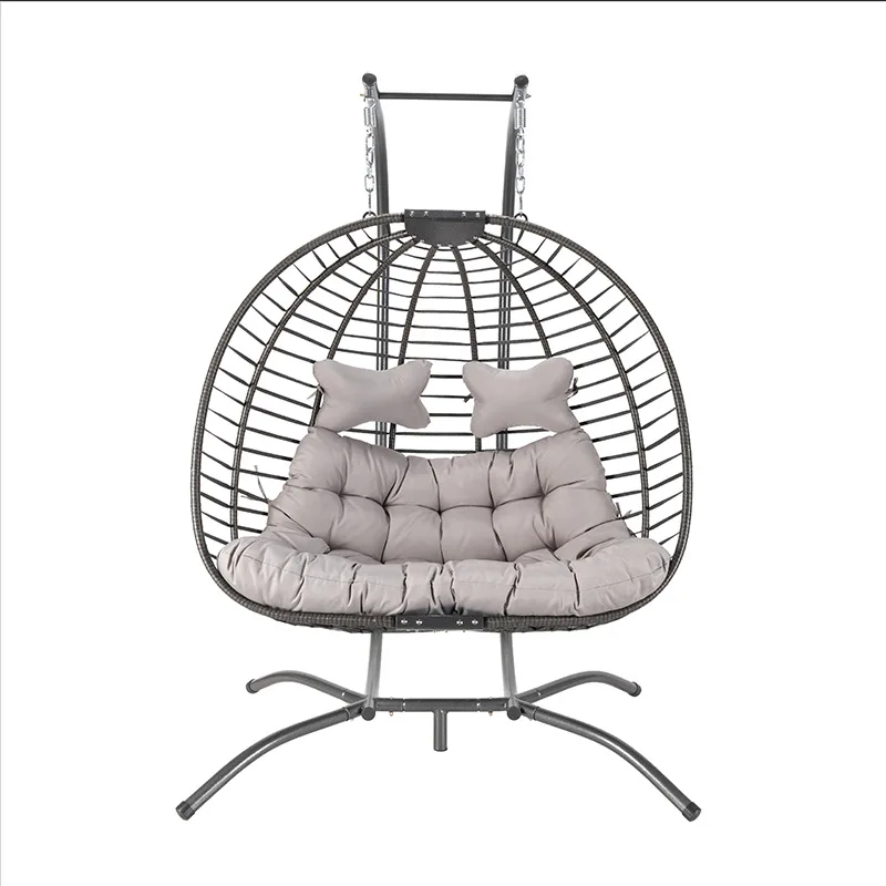 

Outdoor Double Rattan Hanging Basket Double Hanging Chair Balcony Courtyard Homestay Hanging Basket Swing