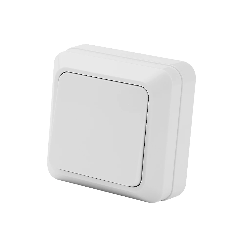 White Button Light Switch Wall Mounted