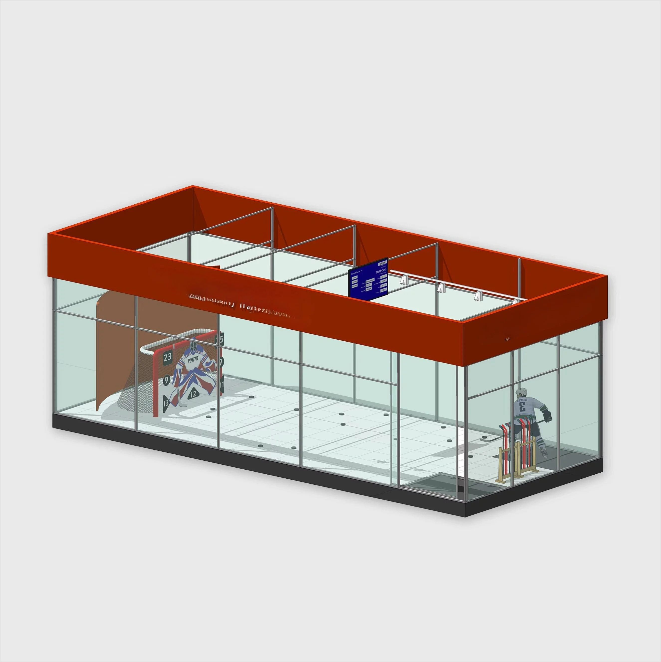 Customized Ice Hockey Shooting Center Popular Hockey Training Center