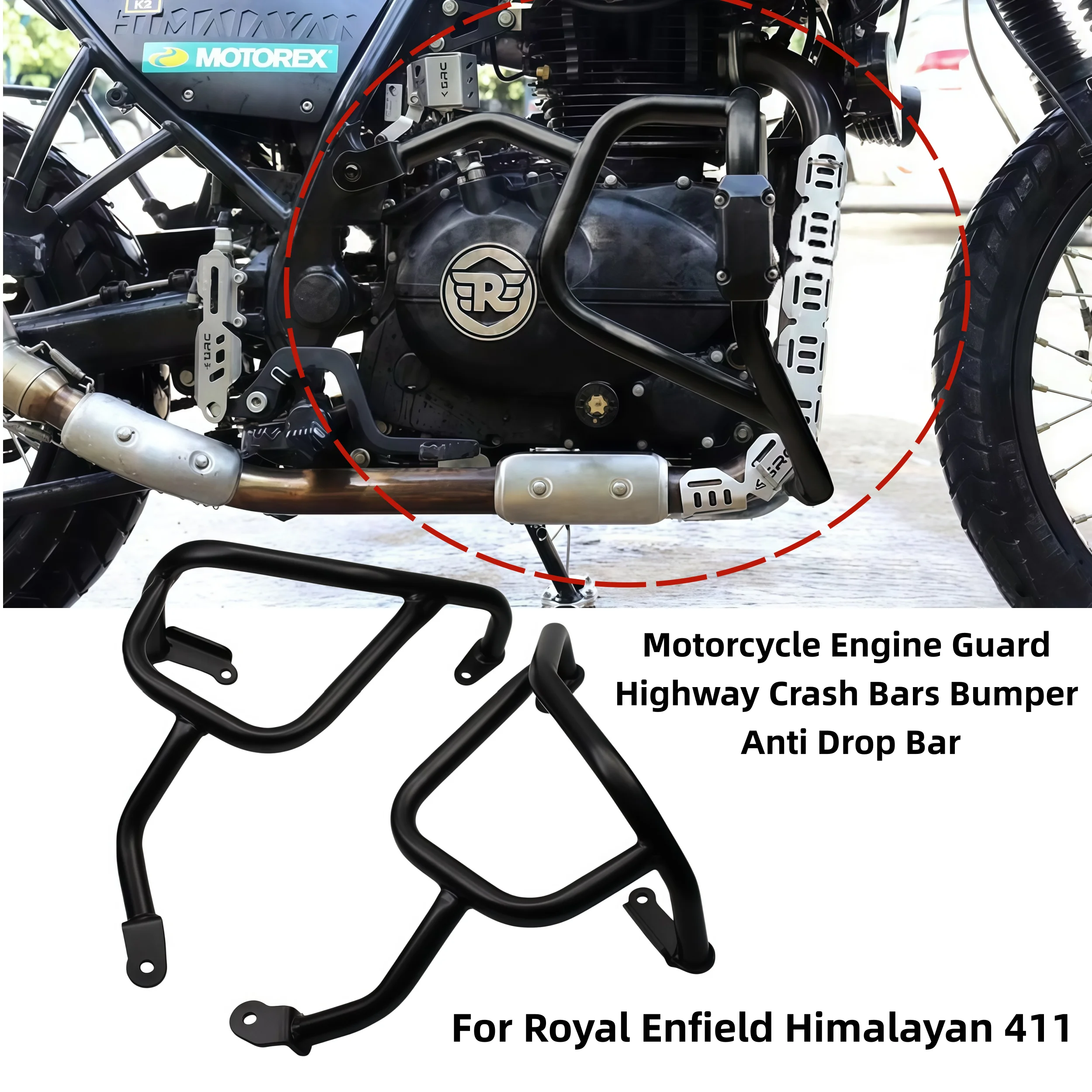

Fit For Royal Enfield Himalayan 411 Motorcycle Engine Guard Highway Crash Bars Bumper Anti Drop Bar Tank Protector Accessories