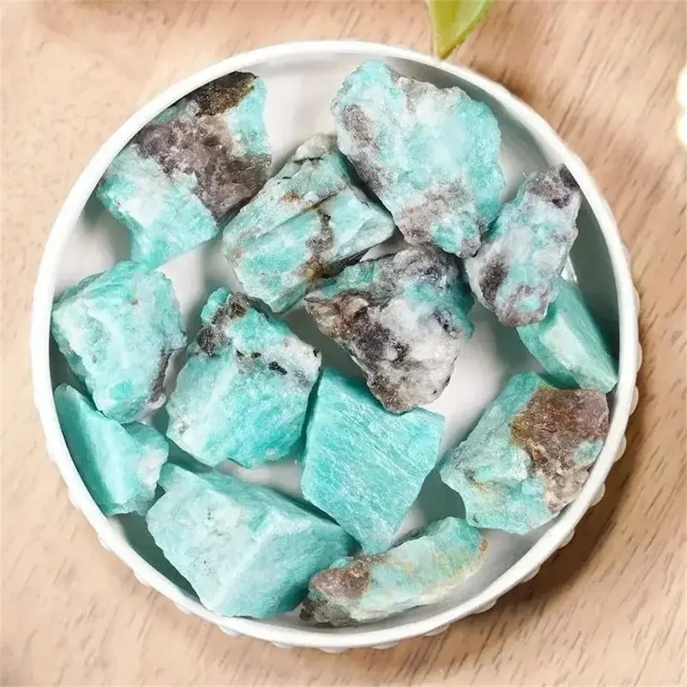 Amazonite Natural rough stone crystal raw stone large grain crystal gravel raw Jewelry Making Home Decoration Green small stone