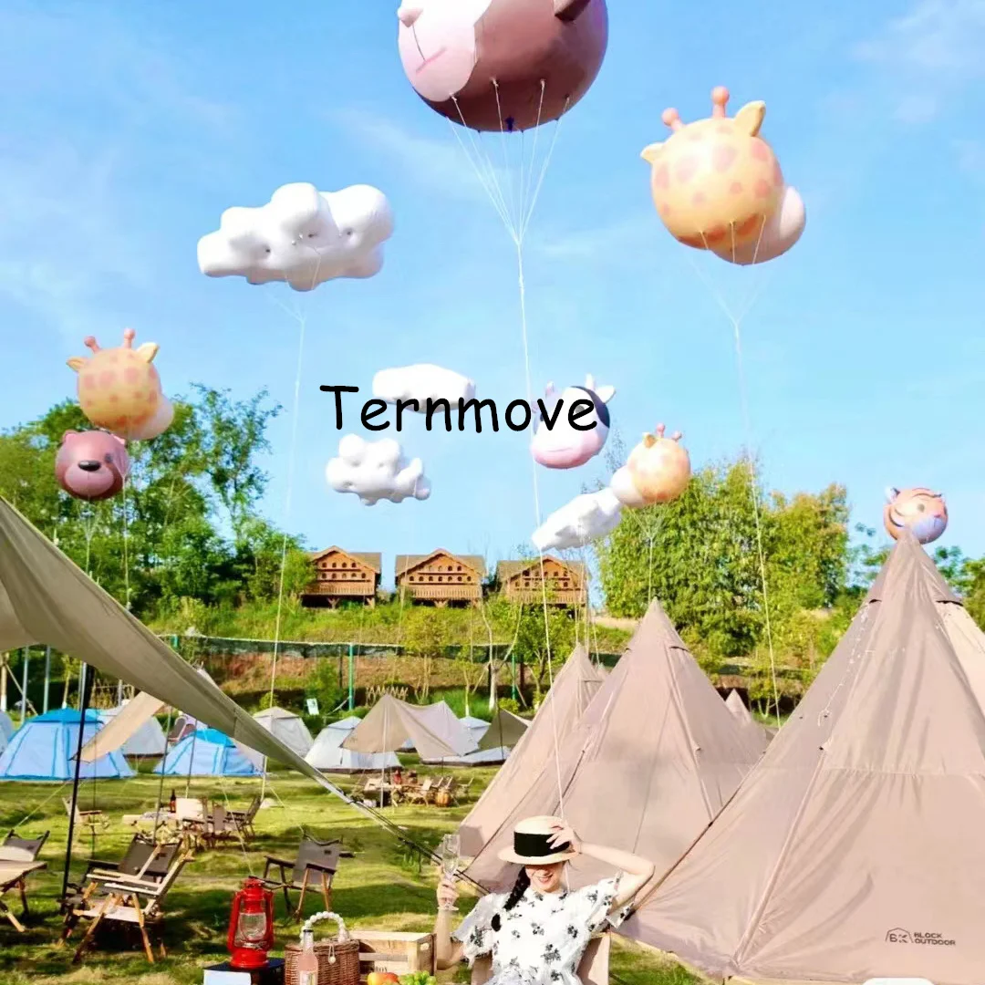Zwevende opblaasbare wolkballon Aangepaste opblaasbare wolk voor reclame PVC heliumwolkbal voor evenementendecoratie