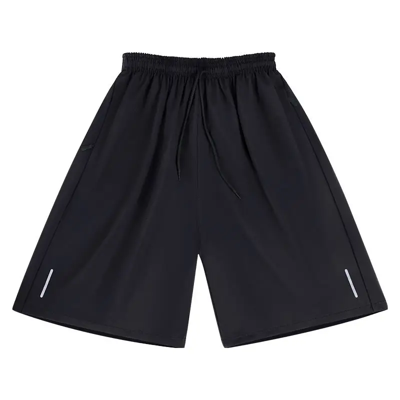 

Men's Summer Thin Ice Silk Sports Qui Dry Loose Five-Quarter Running Beach Casual orts Polyester Fiber High Elastici