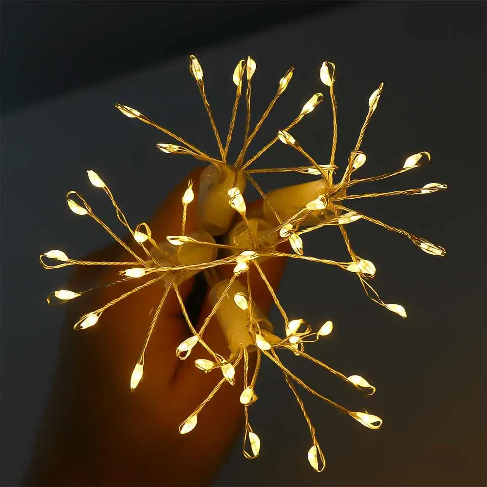 Waterproof LED Starburst Chain String Lights 8 Lighting Modes 50/100LED String Light USB/Solar Fairy Light Home