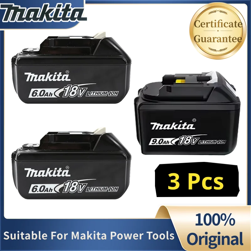 

Original 6Ah 9Ah Battery 18V Makita BL1840 BL1830B BL1850B BL1850 BL1860 BL1815 Replacement Lithium Battery