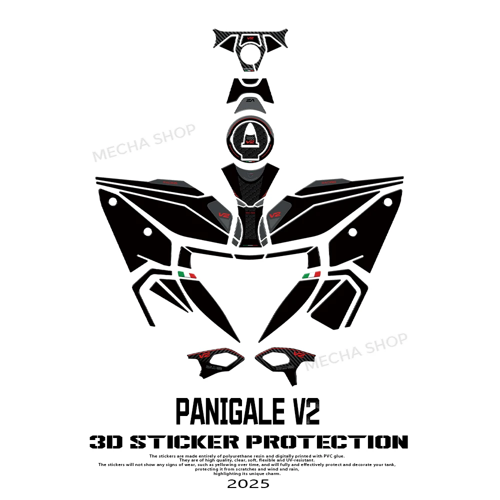 

Panigale V2 Sticker Motorcycle Accessories Tank Pad Protection Kit For Panigale V2 2025