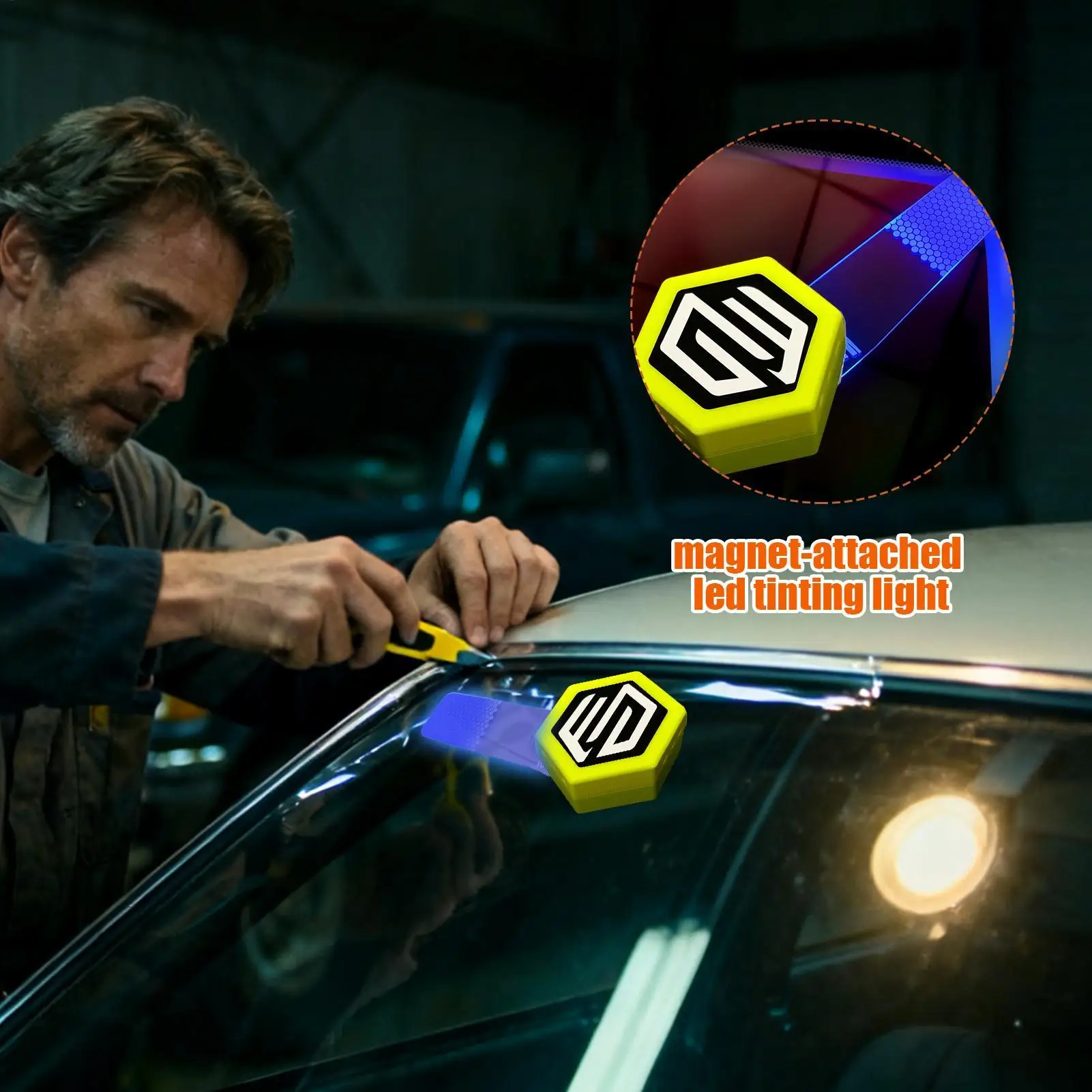 Magnet LED Tinting Light Magnetic LED Tint Cutting Professional Automotive Window Film Installation Tool for Bubble Removal PPF