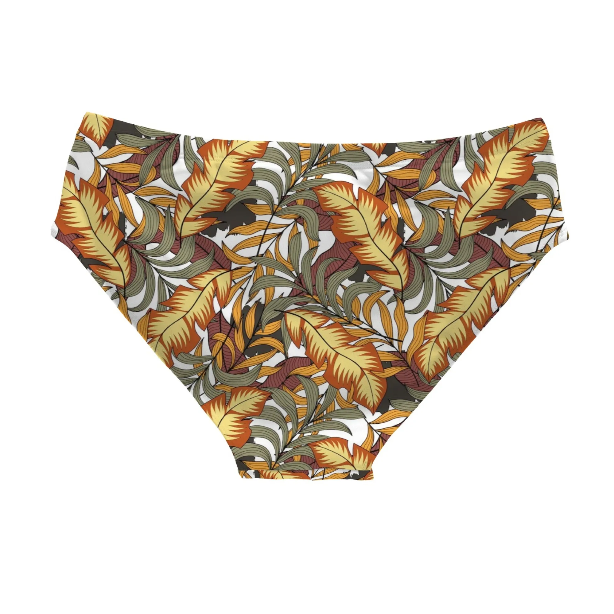 Tropical Retro Leaf Pattern Men's Briefs Retro and Stylish Design Non-slip Lightweight and Comfortable for Swimwear Parties