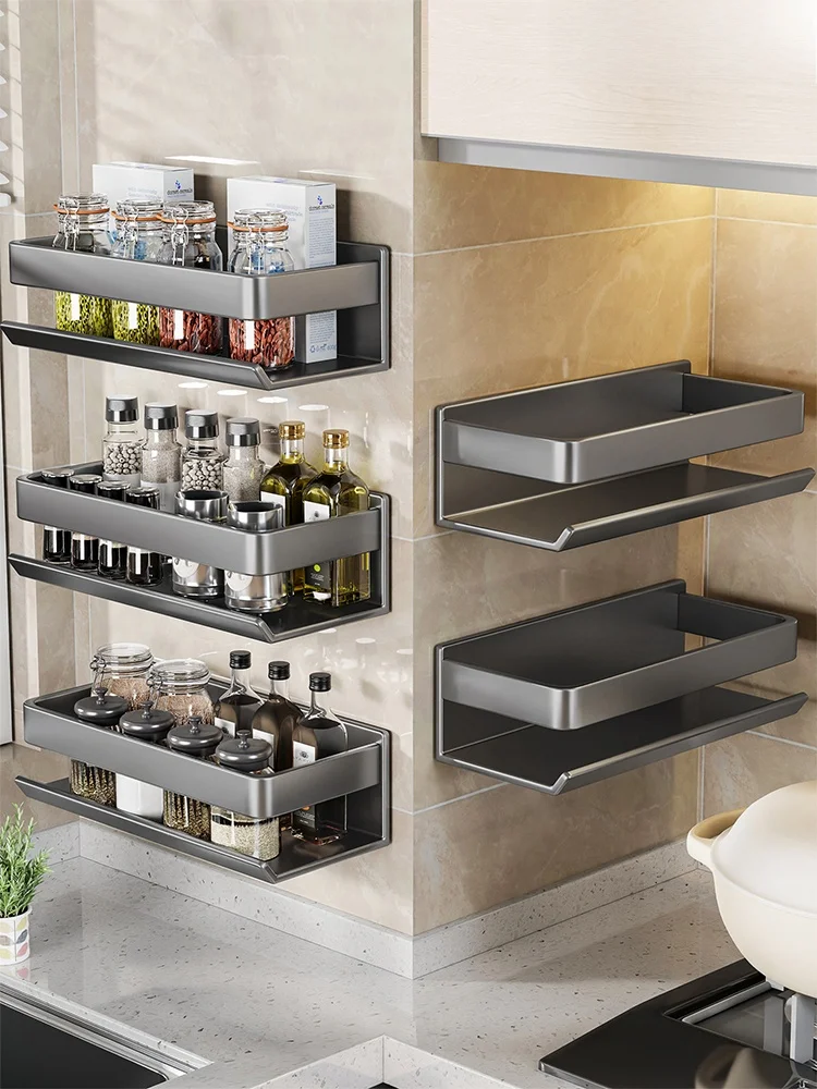 

Настенный металлический органайзер для специй Evesigar, без сверления, для хранения бутылок и банок