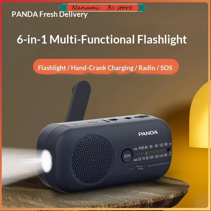 Panda 6251 Radio Hand-Crank Generator Portable Charging and Lighting Multifunction Radio for Camping Emergency Disaster Response