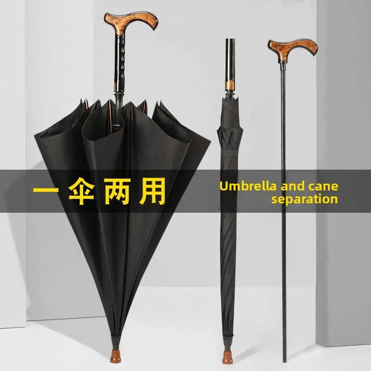 

Long Handle Umbrella Stick Anti-Slip Mountain Climbing Multi-Function Walking Stick Rain And Sun Protection Elderly Walking S...